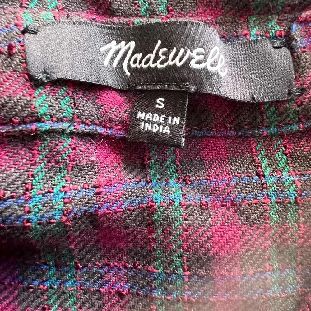 Madewell Plaid Westlake Button Up Shirt in Pfeiffer Plaid Size Small